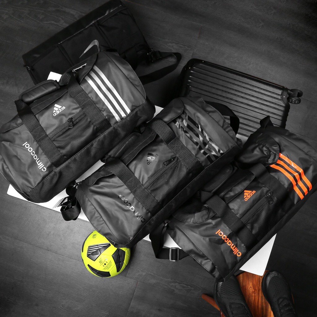 Adidas Climacool Orange Sports Bag, Round Men 'S And Women 'S Sport Drum Bag With Shoe Compartment