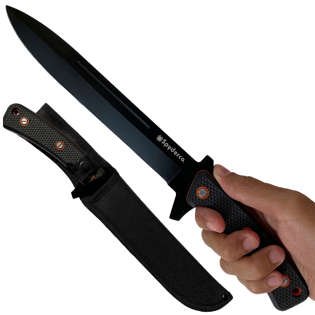 มีดใบตาย Spyderco X39 Fix Blade ขนาด 13.4 นิ้ว (34 ซม.) พร้อมซองไนล่อนร้อยเข็มขัดสำหรับเก็บมีด