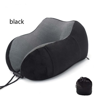 【บลูไดมอนด์】Memory Foam Neck Pillows Headrest Massage Cushion Travel Holiday Vacation Car Seat Rest Pad