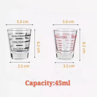 Glass measure cup one shot cup