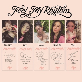 การ์ดรูปภาพ Kpop Red Velvet Feel My Rhythm The Same Self-printed ชุดละ 5 ชิ้น