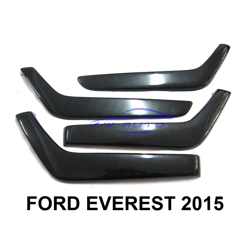 (1ชุด) ครอบที่พักแขนในรถ ฟอร์ด เอเวอเรส  2015 - 2021 Ford Everest กันรอยที่เท้าแขน ครอบเท้าแขนลายเคฟล่า ของแต่งรถ