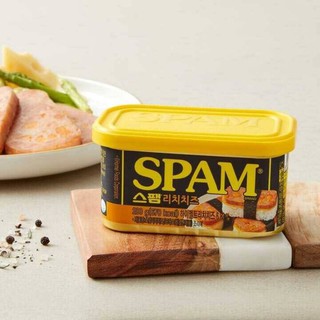 SPAM Rich Cheese , แฮมชีสเกาหลีกระป๋อง, แฮมเกาหลี, แฮมกระป๋องเกาหลี, สแปมชีส (ขนาด 200g,300g,340g) ยี่ห้อ CJ