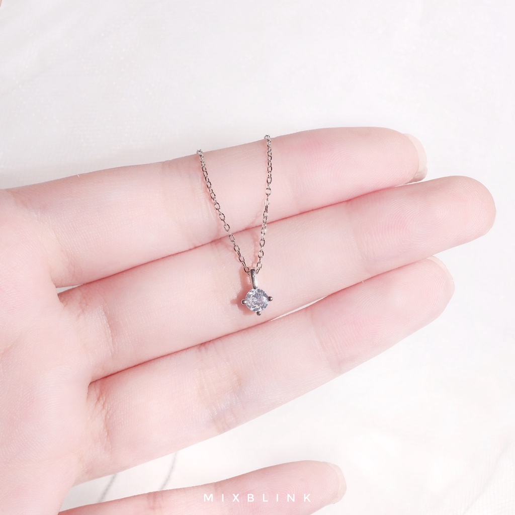 สร้อยคอ เงินแท้ 92.5% ส่งฟรี EMS ♡ รุ่น Bling ♡ -  ( #I3 )