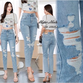 Jeans house#2312#มีS-XL#ยีนส์ยืด#ยีนสบอยยืด