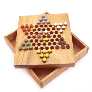 เกมไม้ดาว 6 Chinese Checkers 6 ของเล่นไม้ เกมไม้ ของเล่นไม้เสริมพัฒนาการ ของเล่นไม้ฝึกสมอง wooden family board games