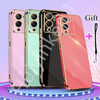 เคสซิลิโคน TPU แบบนิ่ม ชุบไฟฟ้า ขอบตรง สําหรับ Infinix Note 12 G96 Infinix Note 12 G96