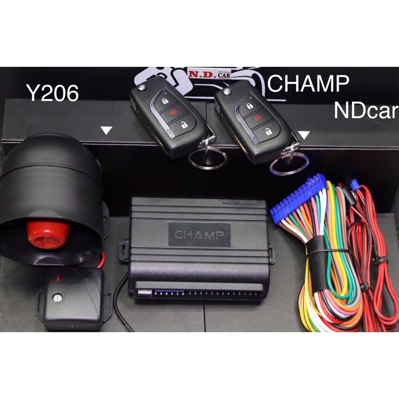 🚙ชุดรีโมทกันขโมยตรงรุ่นรถ โตโยต้า Vigo,Vios ,Camry ,Fortuner,Yaris ยี่ห้อ champ.nd 🚗