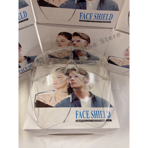 Full Face shield ป้องกัน Blocc แว่นกันแดดบังแดดอะคริลิค Eye Shields 防护面罩