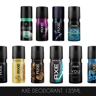 Axe Body Spray 135ml - You / Black / Dark / Gold / Apollo / Ice chill / Click / Provoke