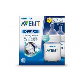 AVENT CLASSIC+ ขวดนม 4 ออนซ์ PP 125ML/4OZ BPA Free แพ็กคู่