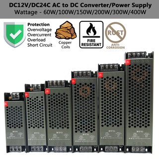 อะแดปเตอร์พาวเวอร์ซัพพลาย 3H DC12V DC24V AC เป็น DC [60W 100W 150W 200W 300W 400W]