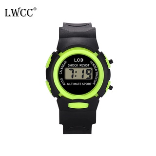 นาฬิกาข้อมือดิจิทัล LED แบบกันน้ำ สไตล์สปอร์ต สำหรับเด็ก 1 ชิ้น