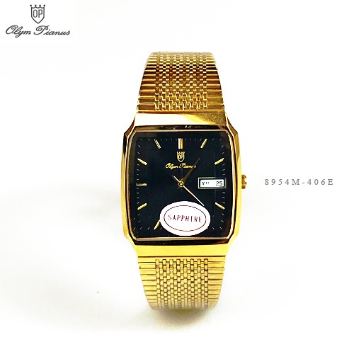 นาฬิกาข้อมือผู้ชาย OP (Olym Pianus) สายสแตนเลส สีทอง รุ่น 8954M-406E