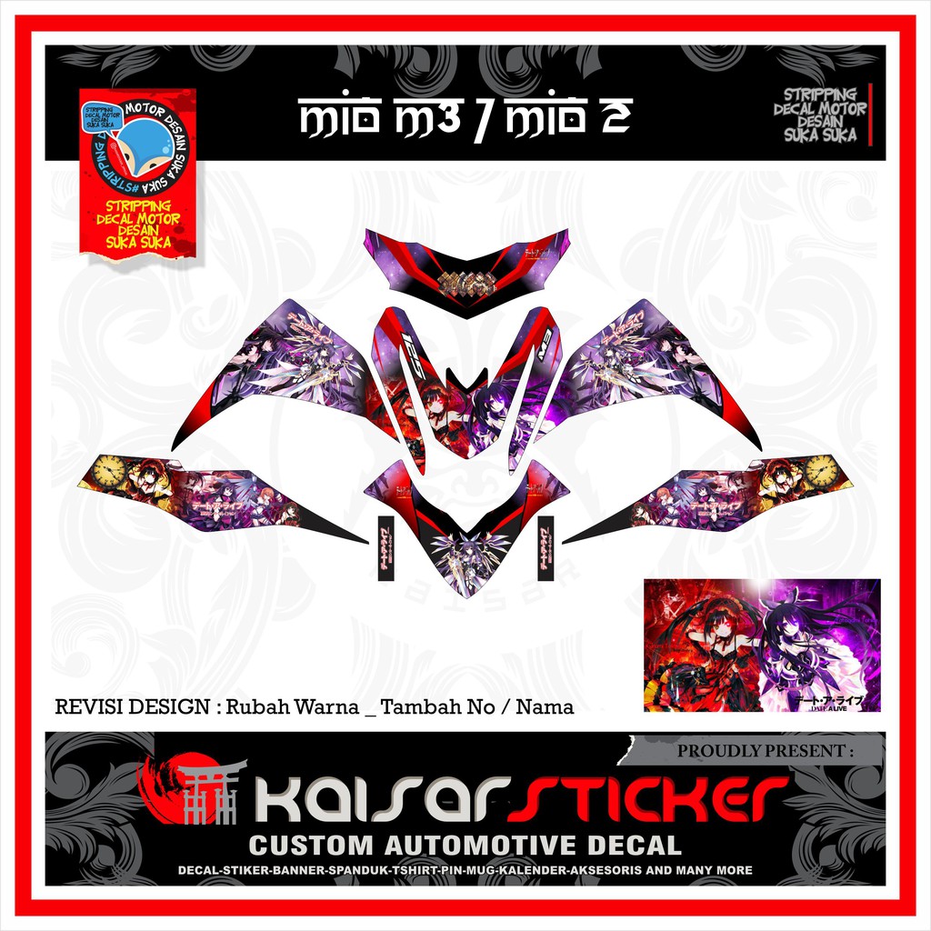 MIO M3 ANIME FULL BODY DECAL STICKER