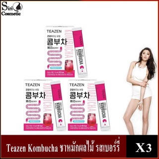 Teazen Kombucha ชาหมักผลไม้ รสเบอร์รี่ X3