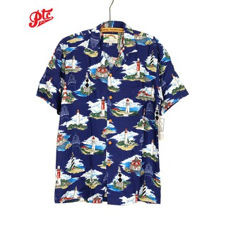 เสื้อฮาวาย PARADISE FOUND "LIGHTHOUSE" NAVY