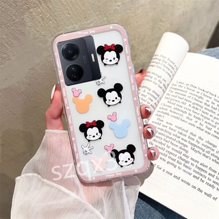 เคสโทรศัพท์ VIVO Y02S /Y77 5G /Y55 5G Y30 5G /T1 5G /T1X /Y76 5G /Y75 /X80 Pro /X80 /X70 Pro /V23E /V23 5G Smartphone Case Cute Cartoon Doll Back Cover Shockproof Transparent Soft TPU Casing เคส Vivo Y02S