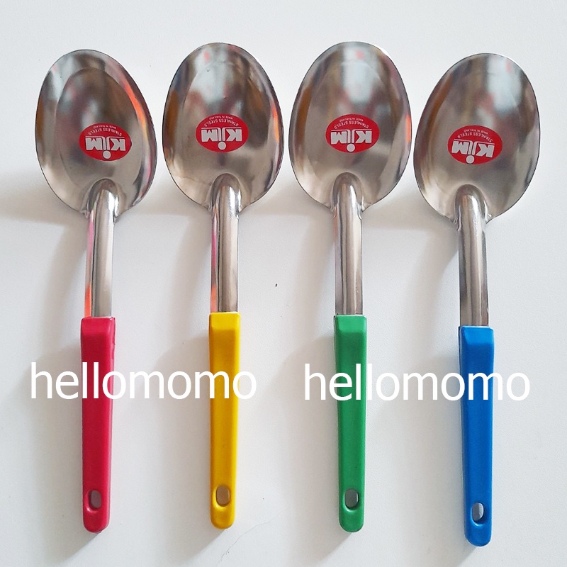 **( 1 ชิ้น )** ทัพพี ตักอาหาร ทัพพีสแตนเลส  น้ำหนักเบา ใช้ง่าย ตำส้มตำเหมาะมือมาก