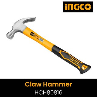 INGCO ค้อน ด้ามไฟเบอร์ 8oz Claw Hammer