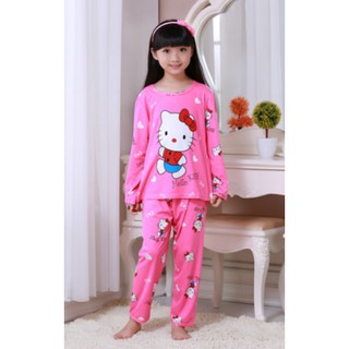 เสื้อผ้าเด็กผู้หญิง เสื้อผ้าเด็ก Kids Pyjamas Girls เสื้อกางเกงนอน Sleepwear Long sleeve 2pcs Set Wear