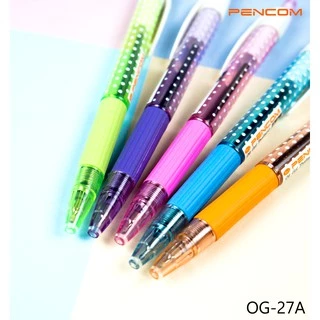 Pencom OG27/A-Fancy ปากกาหมึกน้ำมันแบบกด (รับใบเสร็จรบกวนแจ้งในหมายเหตุ)