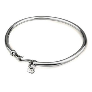 OHM Beads กำไลข้อมือ รุ่น Plain Bangle - Silver 925 Charm เครื่องประดับ บีด เงิน เแก้ว จี้ สร้อย