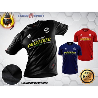 เสื้อยืด ไมโครไฟเบอร์ พิมพ์ลายกราฟิก Konami Football PES 2022 Baju Jersey สําหรับผู้ชาย