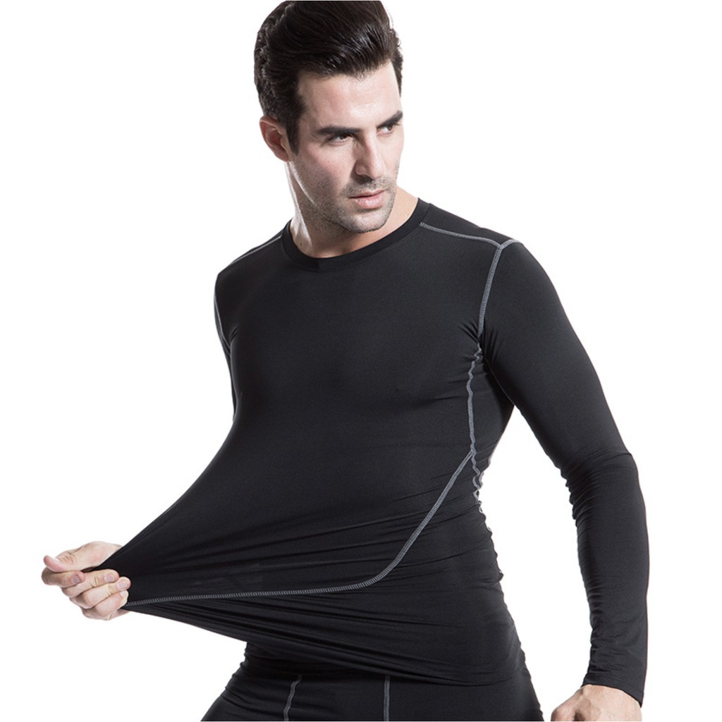 เสื้อออกกำลังกายแขนยาว เสื้อรัดกล้ามเนื้อ Long-Sleeved Quick-Drying Compression