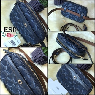 Coach แท้ USA 🇺🇸 100% คาดอก สี Denim บลูยีน มาพร้อมป้ายแท็ก แคร์บุ๊ค มี 2 สาย คาดอก คาดเอว Cross body ส่งฟรี + เก็บป