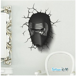 Transparent wall sticker สติ๊กเกอร์ติดผนัง 3D Star Wars (กว้าง50cm.xสูง60cm.)