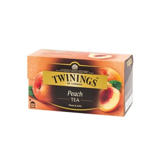 Twinings Peach Flavoured Tea ทไวนิงส์ ชาแต่งกลิ่น รสพีช ชนิดซอง 2 กรัม แพ็ค 25 ซอง