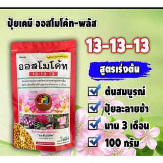 ออสโมโค้ท 13-13-13 🌺 ออสโมโคทปุ๋ยสูตรบำรุงต้น ปุ๋ยเม็ด ปุ๋ยละลายช้านาน3 เดือนใช้ได้กับพืชทุกชนิด บอนสี ไม้กระถาง ไม้มงคล