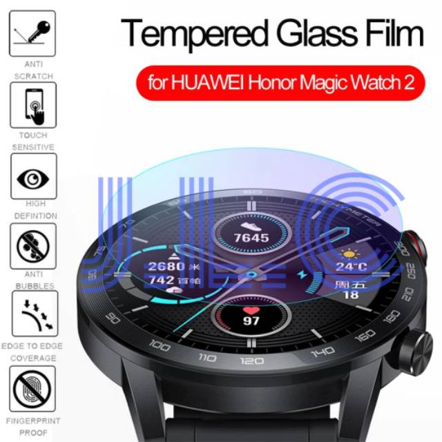 กระจกนิรภัย Blue Ultra Violet Anti-Scratch Blue Glass Honor Magic Watch 2 46mm Screen Guard