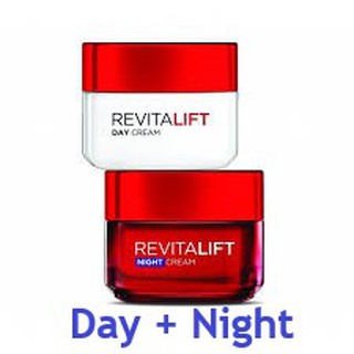 ลอรีอัล ปารีส รีไวทัลลิฟท์ เดย์ครีม ครีมลดริ้วรอย 50มล. + ไนท์ครีม 50มล. (Revitalift, ครีมบำรุงผิวหน้า, ดูแลผิว)