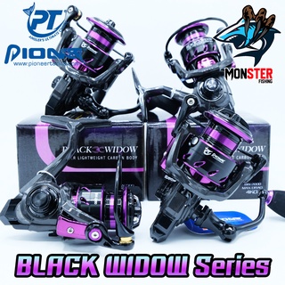 รอกสปินนิ่ง รอกตกปลา PIONEER BLACK WIDOW BW-1000/2000/3000/4000 (สีม่วงดำ)