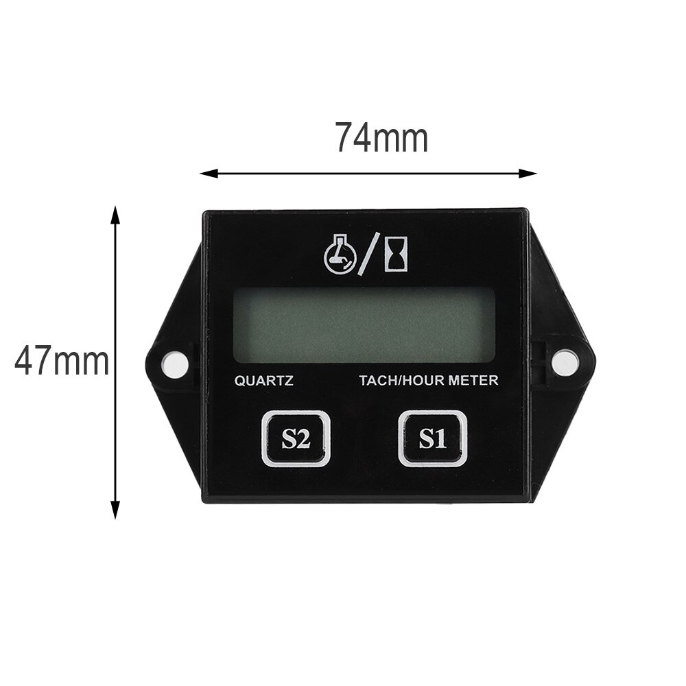 （In Stock）Digital Engine Tach Hour Meter Car Motorcycle Machine