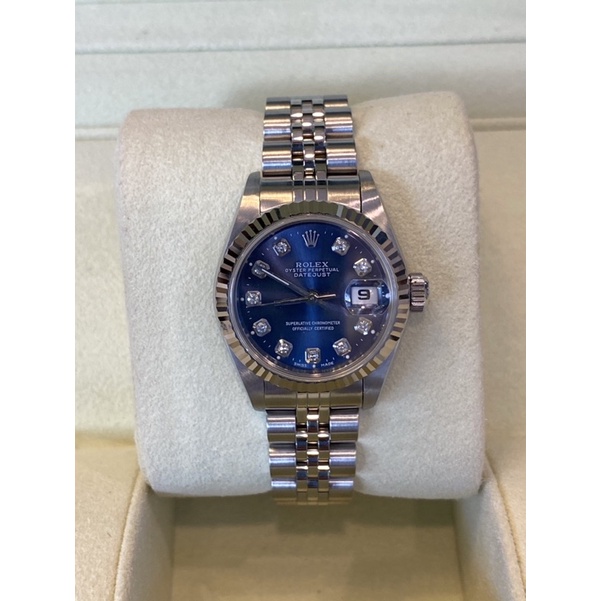 Rolex Datejust Lady Blue Dial Diamond หน้าน้ำเงินหลักเพชร 26 มิล