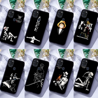 Samsung Galaxy A11 A21 A21S A31 A51 A71 อ่อนนุ่มซิลิก้าเจลเคสโทรศัพท์ One Piece Black