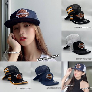 หมวกตาข่าย หมวกวินเทจ โลโก้ Motorcycle รถมอไซค์ Snapback HIPHOP