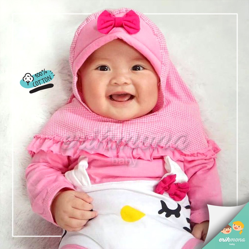 HELLOKITTY Ermon Baby - Baby Girl Jumper Cute Baby Girl Jumper Hello Kitty Character Hijab + Hijab /