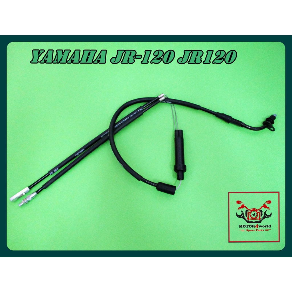 YAMAHA JR120 - THROTTLE CABLE SET // สายคันเร่งชุด สีดำ