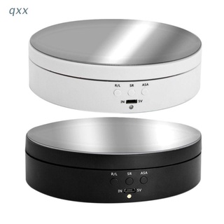 Qx ขาตั้งโชว์เครื่องประดับแบตเตอรี่ไฟฟ้าหมุนได้ 3 ความเร็ว / ชาร์จ Usb