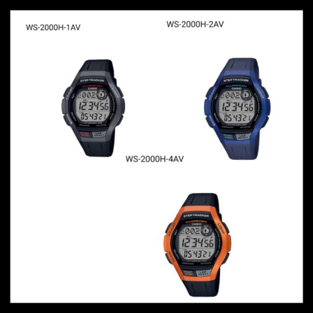 Casio รุ่น WS-2000H นาฬิกาผู้ชาย นาฬิกานับก้าว