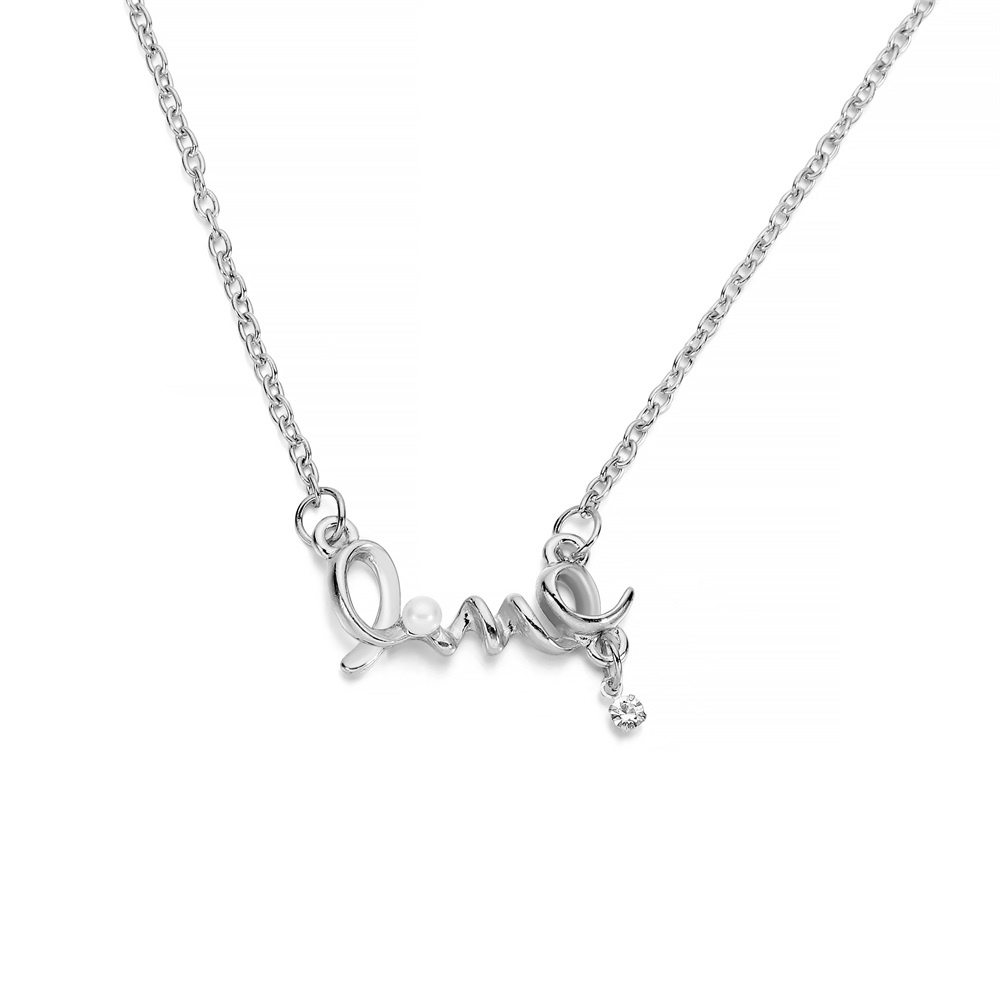สร้อยคอรักแฟชั่น rhinestone เรียบง่าย