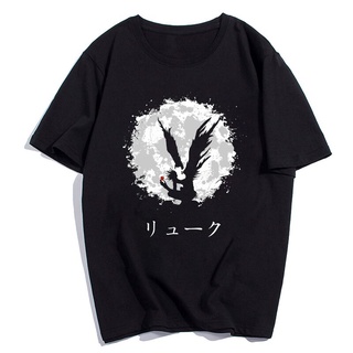 [COD]เสื้อยืดผ้าฝ้าย 100% พิมพ์ลาย Death Note สไตล์ฮาราจูกุ แนวตลก เหมาะกับของขวัญแฟนหนุ่ม แนวสตรีท สีดํา แฟชั่นฤดูร้อน