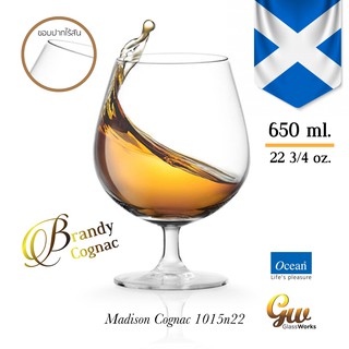 แก้วบรั่นดี Cognac Glass แบรนด์ Ocean Glass รุ่น Madison Cognac 1015N22