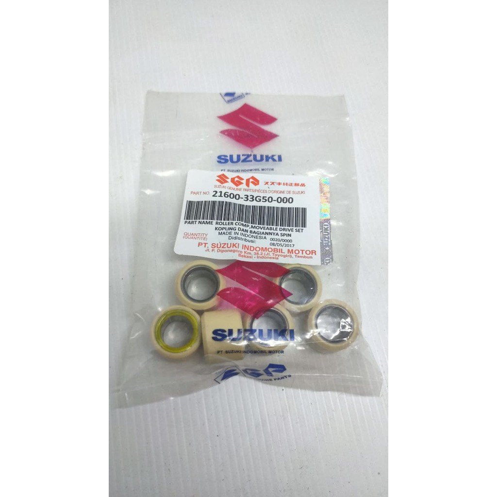 Putih ลูกกลิ้งสีขาว Loler น้ําหนักชุด Suzuki Skywave Skydrive Spin 125 Hayate PNP Vario 125 150