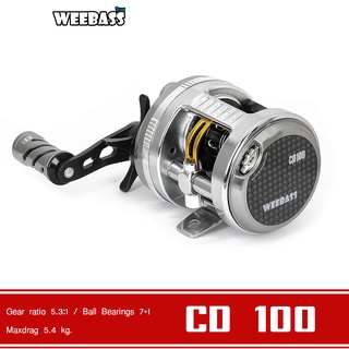 WEEBASS รอก - รุ่น CD เบอร์ 100/101 (ขวา-ซ้าย) รอกเบททรงกลม รอกตกปลา