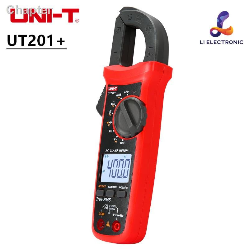 ☫UNI-T UT201+ 4000 Counts Digital Clamp Meter True RMS Multimeter Clamp Ammeter Voltage Meter NCV Test Universal Meter T